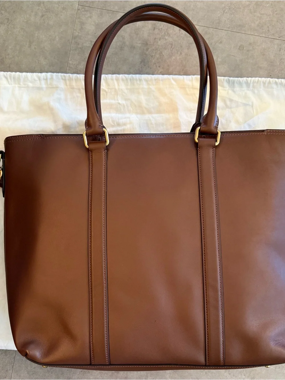 Coach Metropolitan Carryall, men's tote, tan glove leather, nearly new